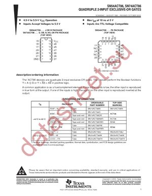 SN74ACT86NSR datasheet  